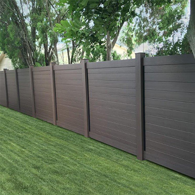Brown vinyl fencing from our vinyl fence distributors near Fillmore CA.
