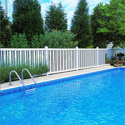 White vinyl fencing from our vinyl fence & gate supplier near Valencia CA.