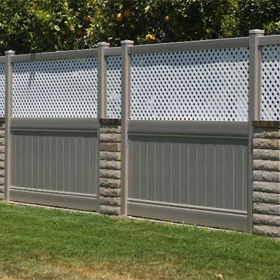 White Privacy Fences supplied by Vinyl Craft, a top vinyl fencing company near Valencia CA.