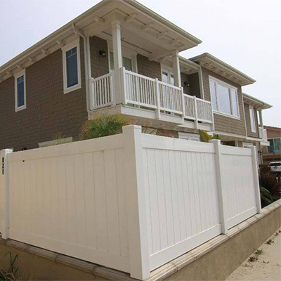 Galt vinyl privacy fence bought from Vinyl Craft.